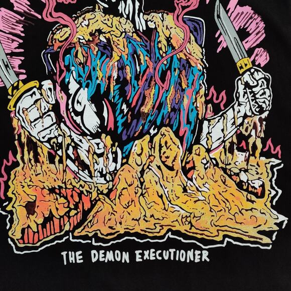 Warren Lotas Mens TShirt Size S The Demon Executioner Black Rare Graphic Print - Picture 5 of 16